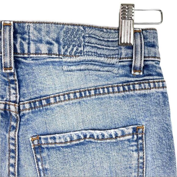 Revice Dream Fit Button Fly Straight Crop Distressed Raw Hem Jeans 27 - Picture 11 of 16